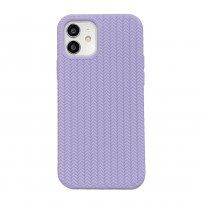 Silikonowe etui z plecionym wzorem do iPhone 13 Pro Max - fioletowy