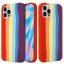 Etui silikonowe dla iPhone 13 - tęcza