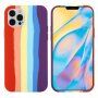 Etui silikonowe dla iPhone 13 - tęcza