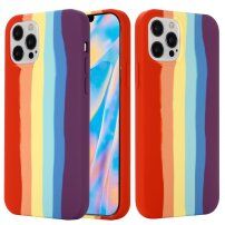 Etui silikonowe dla iPhone 13 Pro Max - tęcza