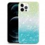 Etui odporne na uderzenia z teksturą skorupy do iPhone 11 Pro - zielono-niebieski