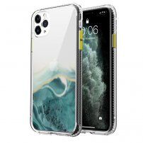 Etui marmurowe odporne na zarysowania do iPhone 11 - turkusowy