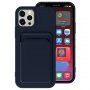 Etui z kieszenią na karty do iPhone 12 - ciemnoniebieski