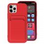 Etui z kieszenią na karty do iPhone 12 - czerwony