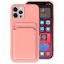 Etui z kieszenią na karty do iPhone 12 - różowy