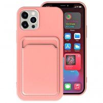 Etui z kieszenią na karty do iPhone 12 - różowy