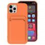 Etui z kieszenią na karty do iPhone 12 - pomarańczowe