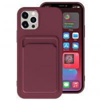 Etui z kieszenią na karty do iPhone 11 - bordowe