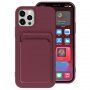 Etui z kieszenią na karty do iPhone 11 Pro - bordowe