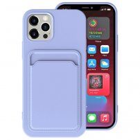 Etui z kieszenią na karty do iPhone 12 / 12 Pro - fioletowy