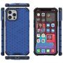 Etui ze strukturą plastra miodu dla iPhone 13 Pro Max - niebieskie