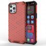 Etui ze strukturą plastra miodu dla iPhone 13 Pro Max - czerwony