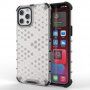 Etui ze strukturą plastra miodu dla iPhone 13 Pro Max - biały