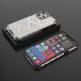 Etui ze strukturą plastra miodu dla iPhone 13 Pro Max - biały