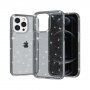 Etui przezroczyste z cekinami do iPhone 13 Pro - szary