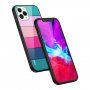 NXE wielokolorowe etui ze szklanym tyłem do iPhone 13 Pro - niebiesko-różowy