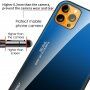 Etui ze szklaną częścią tylną dla iPhone 13 Pro Max - niebieska fuksja