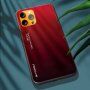 Etui ze szklaną częścią tylną dla iPhone 13 Pro Max - czerwono-czarne