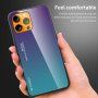 Etui ze szklaną częścią tylną dla iPhone 13 Pro Max - niebiesko-czarny