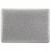 Błyszczące etui z czarną częścią dolną dla MacBook Pro 15" (A1398) - srebrny