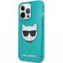 Karl Lagerfeld Choupette Head etui do iPhone 13 Pro Max - turkusowy