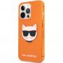 Karl Lagerfeld Choupette Head etui do iPhone 13 Pro Max - pomarańczowe