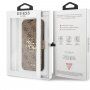Guess 4G Metal Logo pokrowiec flip do iPhone 13 - brązowy