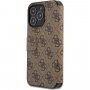Guess 4G Metal Logo pokrowiec flip do iPhone 13 Pro - brązowy
