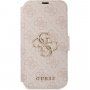 Guess 4G Metal Logo pokrowiec flip do iPhone 13 - różowe