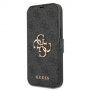 Guess 4G Metal Logo pokrowiec flip do iPhone 13 Pro - szare