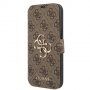 Guess 4G Metal Logo pokrowiec flip do iPhone 13 - brązowy