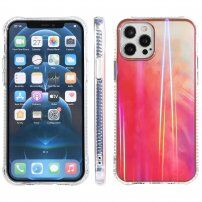 Ochronne etui odporne na uderzenia ze wzorem farb akwarelowych do iPhone 13 mini - czerwony