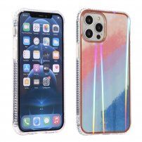 Zmieniające się etui odporne na uderzenia do iPhone 13 Pro - różowo-niebieski