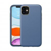 Etui odporne na uderzenia z teksturą skóry do iPhone 11 - niebieskie
