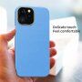 Etui odporne na uderzenia z teksturą skóry do iPhone 13 mini - jasnoniebieskie