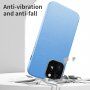 Etui odporne na uderzenia z teksturą skóry do iPhone 13 mini - jasnoniebieskie