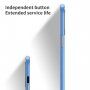 Etui odporne na uderzenia z teksturą skóry do iPhone 13 mini - jasnoniebieskie