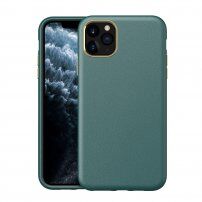 Etui odporne na uderzenia z teksturą skóry do iPhone 11 Pro Max - zielone