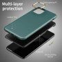 Etui odporne na uderzenia z teksturą skóry do iPhone 11 Pro - zielone