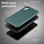 Etui odporne na uderzenia z teksturą skóry do iPhone X / XS - zielone