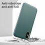 Etui odporne na uderzenia z teksturą skóry do iPhone X / XS - zielone