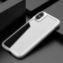 Przezroczyste etui odporne na uderzenia z teksturą karbonu do iPhone X / XS - biały