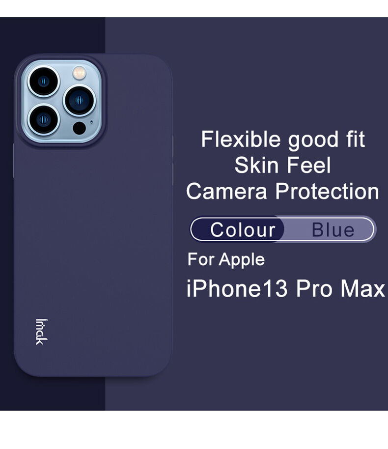 Imak miękkie etui odporne na uderzenia do iPhone 13 Pro Max - niebieskie