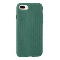 Silikonowe etui z plecionym wzorem do iPhone 7 Plus / 8 Plus - naftowy