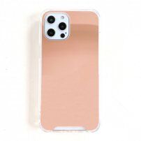 Etui z powierzchnią lustrzaną do iPhone 13 Pro - różowo-złoty
