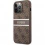 Guess 4G Printed Stripe etui do iPhone 13 Pro - brązowe