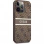 Guess 4G Printed Stripe etui do iPhone 13 Pro - brązowe
