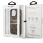 Guess 4G Printed Stripe etui do iPhone 13 Pro - brązowe