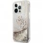 Guess Big 4G Liquid Glitter Gold etui do iPhone 13 Pro - złote