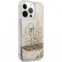 Guess Big 4G Liquid Glitter Gold etui do iPhone 13 Pro - złote